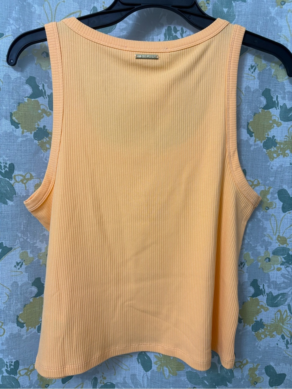 MICHAEL Michael Kors Peach Stud-Trim Ribbed Tank Top size Large - Picture 5 of 5
